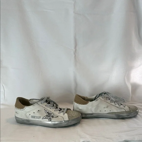 Golden Goose White and Gray Sneakers - Picture 2 of 10